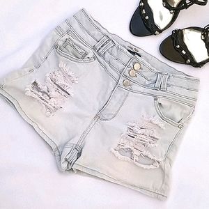 Blue Spice High Waist Shorts